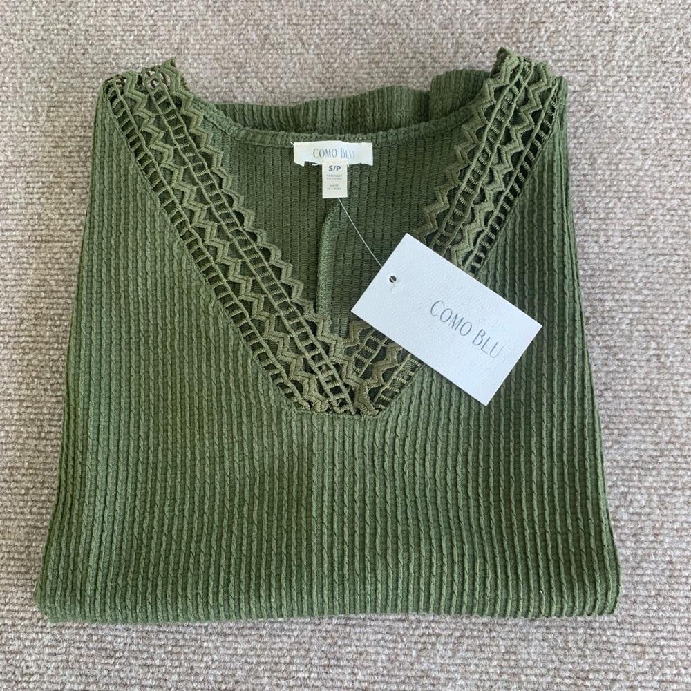 Como Blu Olive Green Women's Blouse